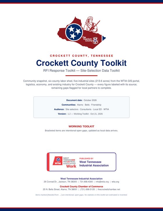 Cover of the Crockett County report